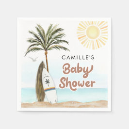 Servilleta De Papel Papel Baby Shower Beach Surf