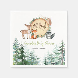 Servilleta De Papel Papel Baby Shower de Woodland Forest
