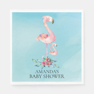 Servilleta De Papel Papel Baby Shower Flamingo Rosado