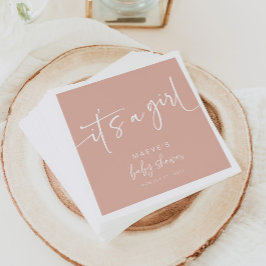 Servilleta De Papel Papel Baby Shower rosa y turbio servilletas Chica 