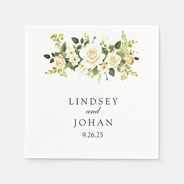 Servilleta De Papel Papel boda (Anverso)