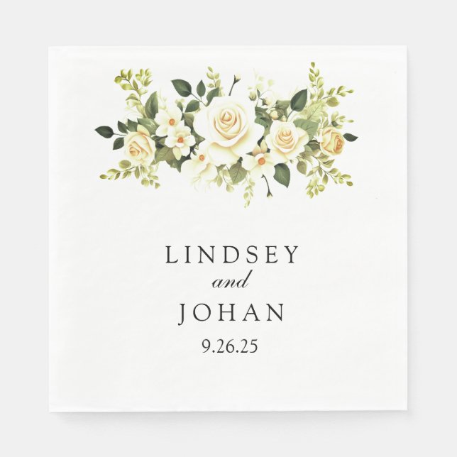 Servilleta De Papel Papel boda (Anverso)