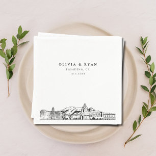 Servilleta De Papel Papel Boda de Pasadena Cocktail Napkin