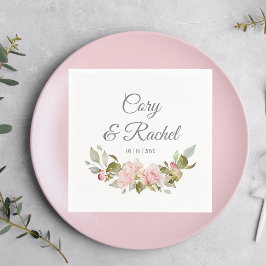 Servilleta De Papel Papel Boda de Rosas Rosa bonito