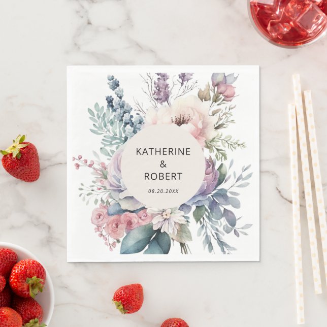 Servilleta De Papel Papel Boda floral de Pastel Garden (In situ)