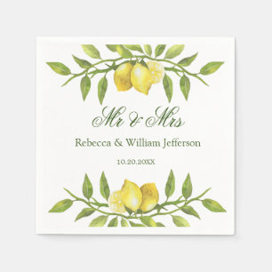 Servilleta De Papel Papel Boda Lemons & Greenery