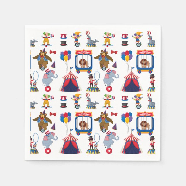 Servilleta De Papel Papel Carnaval de Circo (Anverso)