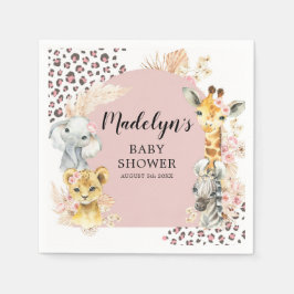 Servilleta De Papel Papel Chica de animales Fiesta de Safari de Boho R