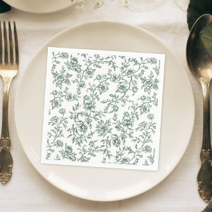 Servilleta De Papel Papel con estampado floral de chinoiserie de flore