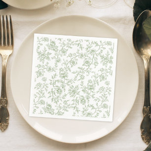 Servilleta De Papel Papel con estampado floral de chinoiserie de flore