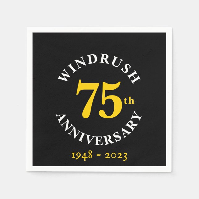 Servilleta De Papel Papel de 75 años de Windrush (Anverso)