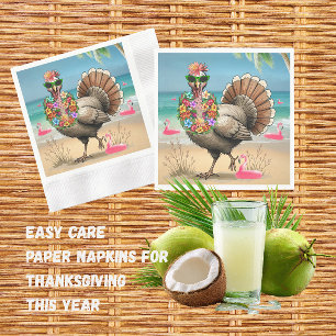 Servilleta De Papel Papel de Acción de Gracias de Pavo Tropical