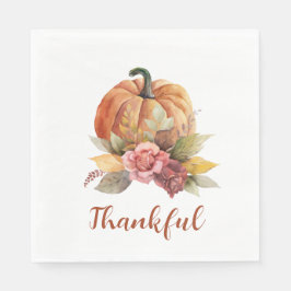 Servilleta De Papel Papel de Acción de Gracias para la Calabaza de la 