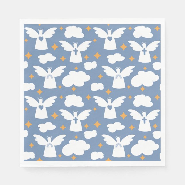 Servilleta De Papel Papel de ángel de bautismo (Anverso)