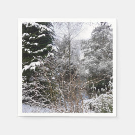Servilleta De Papel Papel de árboles nevados