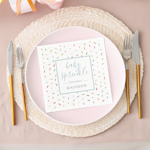 Servilleta De Papel Papel de Baby Shower de rociado colorido