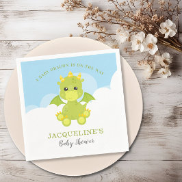 Servilleta De Papel Papel de Baby Shower Whimsical Boy Dragon