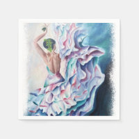 PAPEL DE BAILE DE FLAMENCO NAPKINS