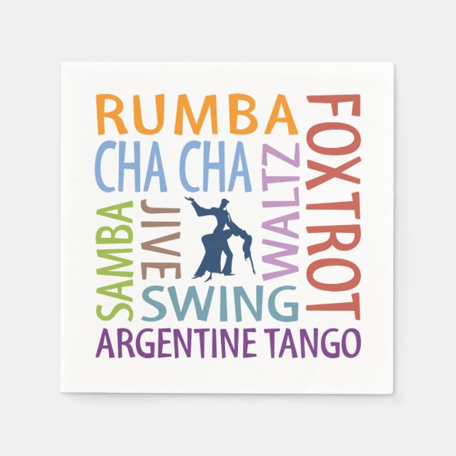 Servilleta De Papel Papel de baile en salón de baile (Anverso)