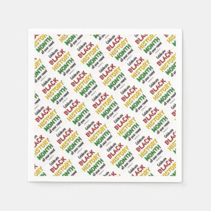 Servilleta De Papel Papel de BHM motivacional del mes de la HISTORIA N