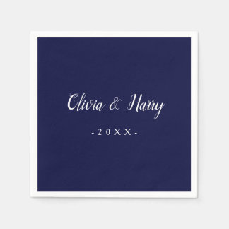 Servilleta De Papel Papel de Boda blanco de la Marina de Moda moderna