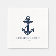 Papel de Boda costero de la bandera azul de la mar