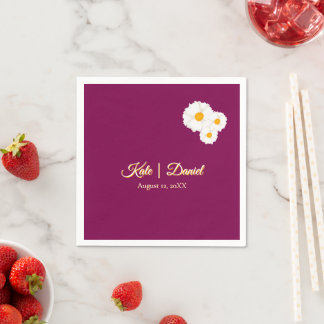 Servilleta De Papel Papel de boda floral de arándano