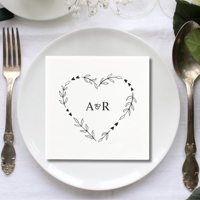 Servilleta De Papel Papel de Boda Rústico Mínimo de Verdor (Subido por el creador)