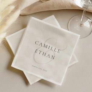 Servilleta De Papel Papel de boda simple moderno