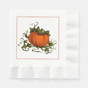 Servilleta De Papel Papel de calabaza otoñal