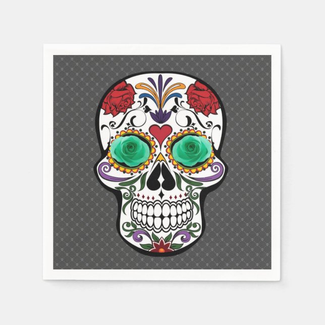 Servilleta De Papel Papel de calavera (Anverso)