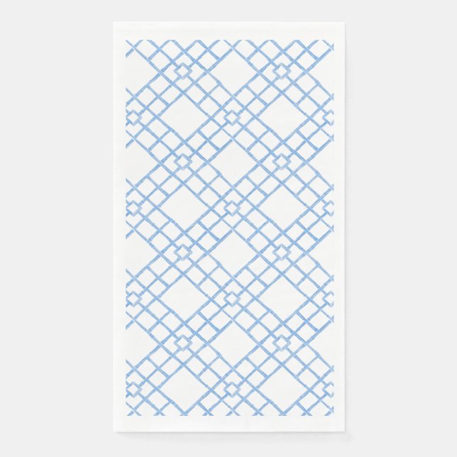 Servilleta De Papel Papel de Celosía de Bambú Azul (Anverso)