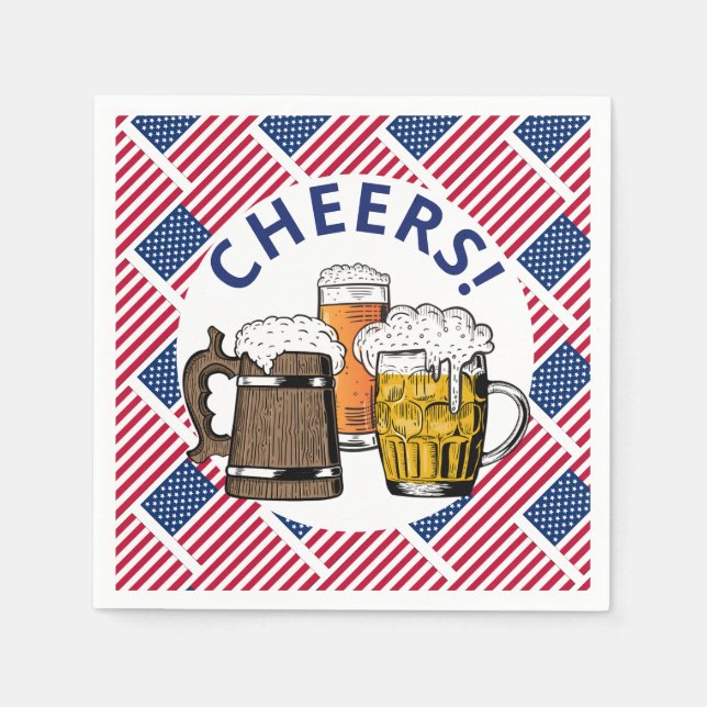 Servilleta De Papel Papel de cerveza estadounidense (Anverso)