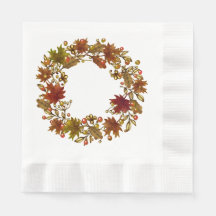 Papel de coctel de Wreath de otoño