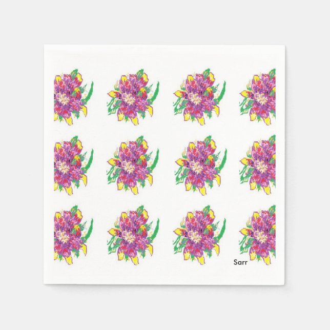 Servilleta De Papel Papel de coctel estándar blanco Napkins Asiatic Li (Anverso)