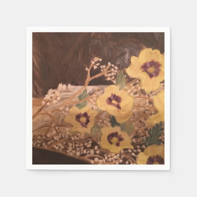 Servilleta De Papel Papel de coctel estándar blanco servilletas/ vida  (Anverso)