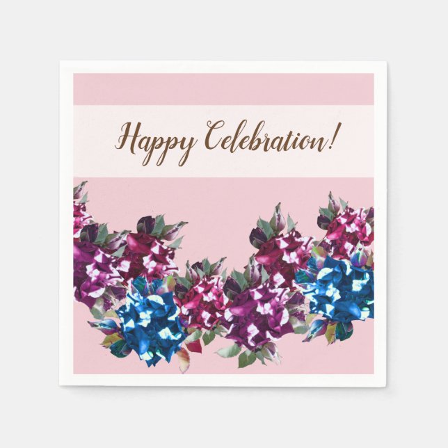 Servilleta De Papel Papel de cóctel floral (Anverso)