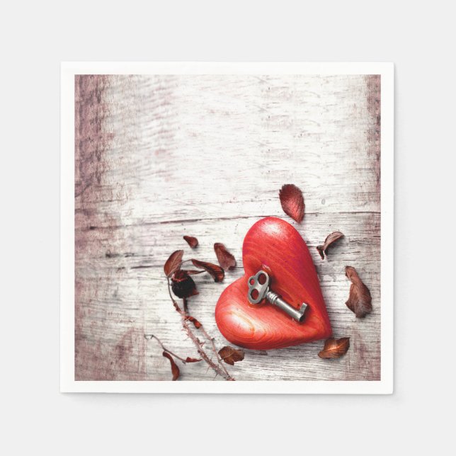 Servilleta De Papel Papel de coctel Napkin Country Llave de madera par (Anverso)