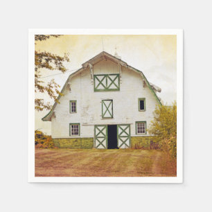Servilleta De Papel Papel de cóctel Napkin Sunset Barn Country Rústico