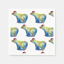 Servilleta De Papel Papel de cóctel Napkins Santa Bear