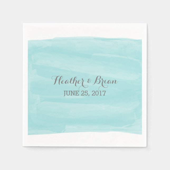 Servilleta De Papel Papel de color turquesa (Anverso)