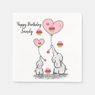 Servilleta De Papel Papel de cumpleaños feliz, elefante