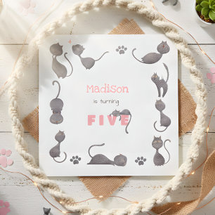 Servilleta De Papel Papel de cumpleaños para niños de gato negro