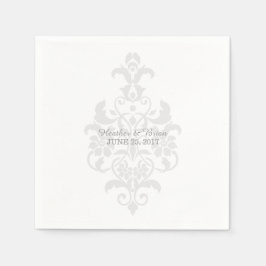 Servilleta De Papel Papel de Damasco gris sutil