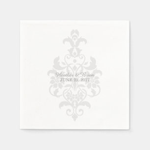 Servilleta De Papel Papel de Damasco gris sutil