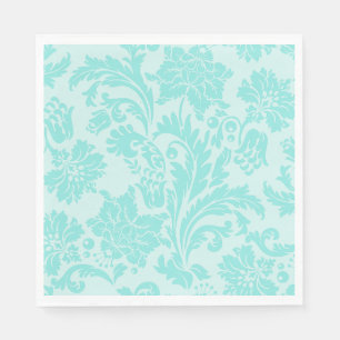 Servilleta De Papel Papel de damasco verde teal