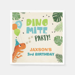 Servilleta De Papel Papel de dinosaurio Napkins cumpleaños Dino fiesta