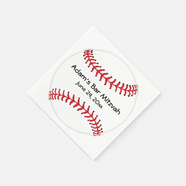 Servilleta De Papel Papel de diseño de béisbol (Borde)