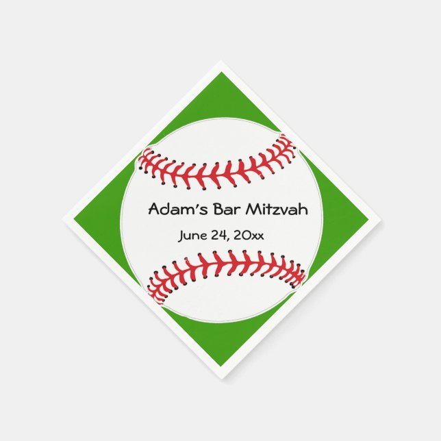 Servilleta De Papel Papel de diseño de béisbol (Borde)