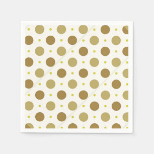 Servilleta De Papel Papel de diseño retro de puntos de polka marrón